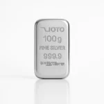 شمش ۱۰۰ گرم نقره عیار 999.9 زیوتو