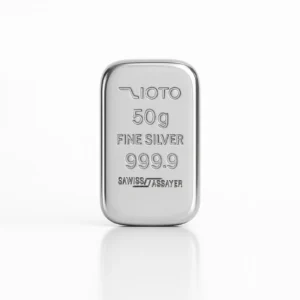 شمش ۵۰ گرم نقره عیار 999.9 زیوتو