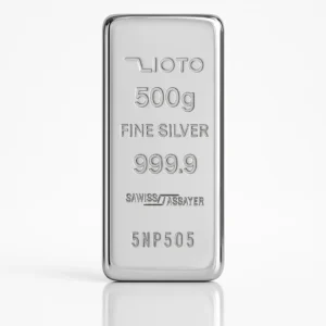 شمش ۵۰۰ گرم نقره عیار ۹۹۹.۹ زیوتو