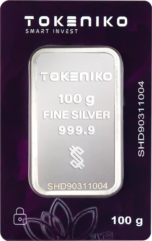 شمش نقره خالص ۱۰۰ گرمی توکنیکو