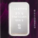 شمش نقره خالص ۲۰ گرمی توکنیکو