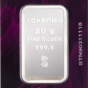 شمش نقره خالص ۲۰ گرمی توکنیکو