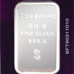 شمش نقره خالص 50 گرمی توکنیکو