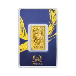 شمش طلای نقش برجسته پرنیا یک گرمی